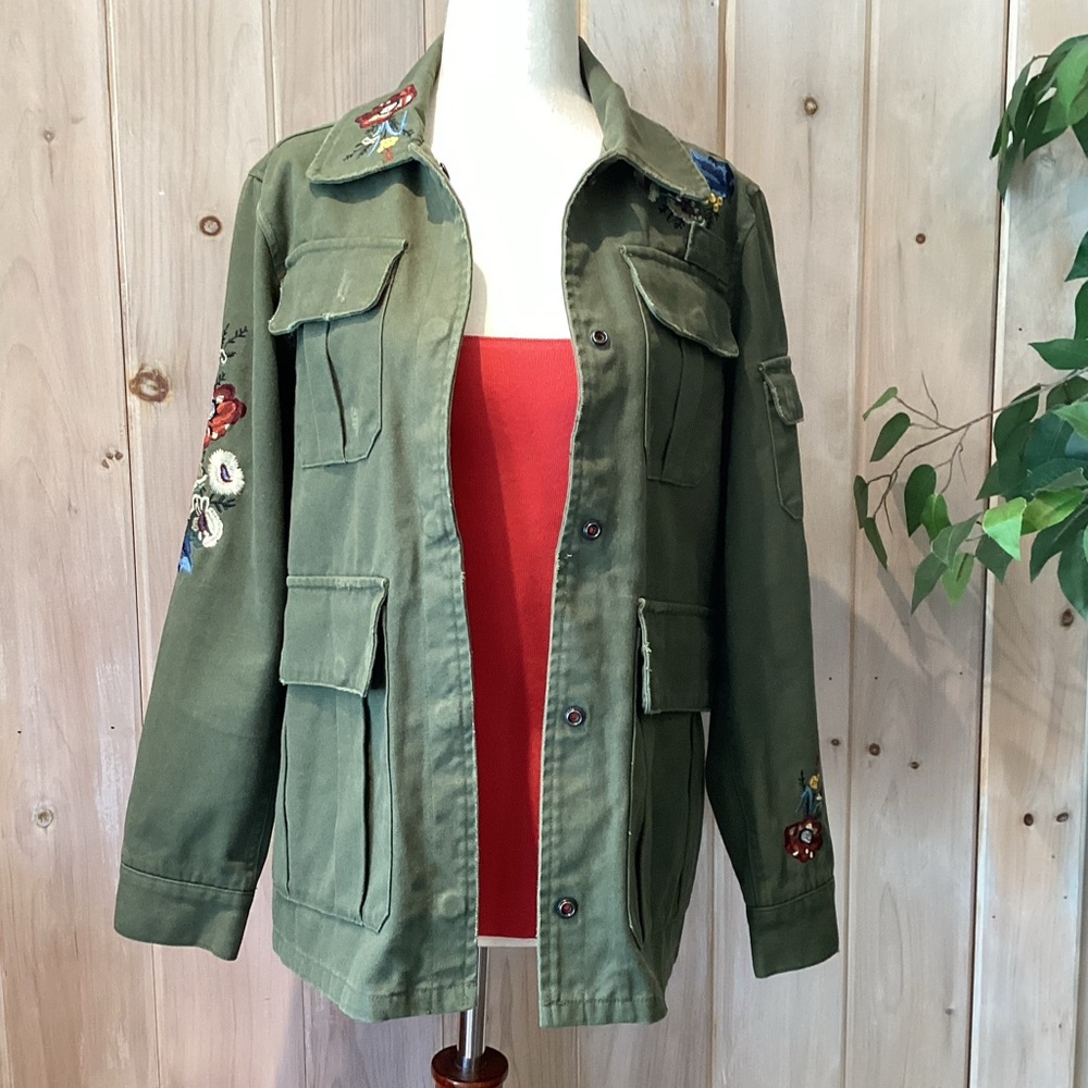 Anthropologie Dolan Embroidered Utility Jacket - Picture 6 of 12